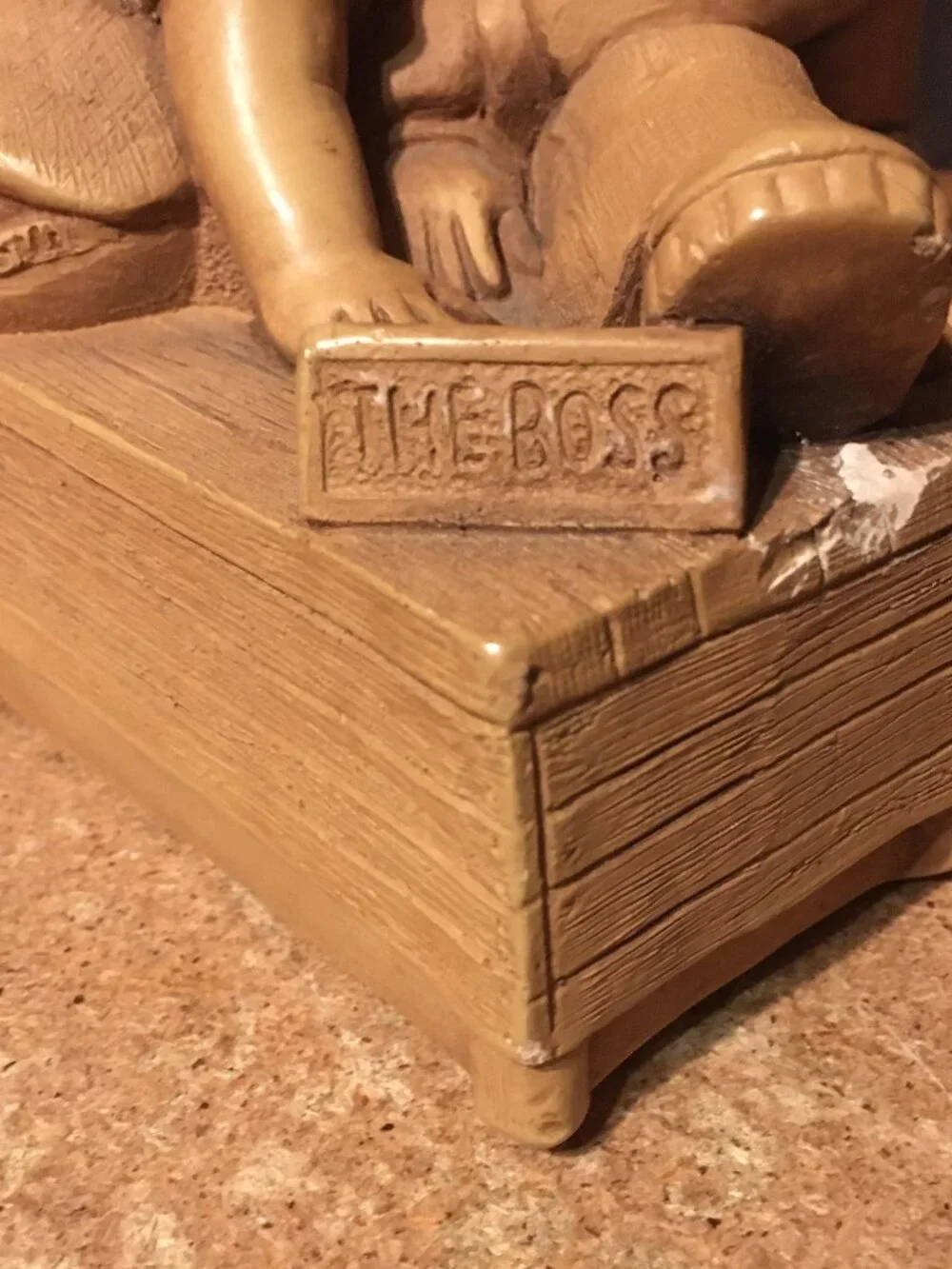 FANNYKINS FIGURINE BILL MACK SOLAR STATUARY THE BOSS BOY AND GIRL AT DESK